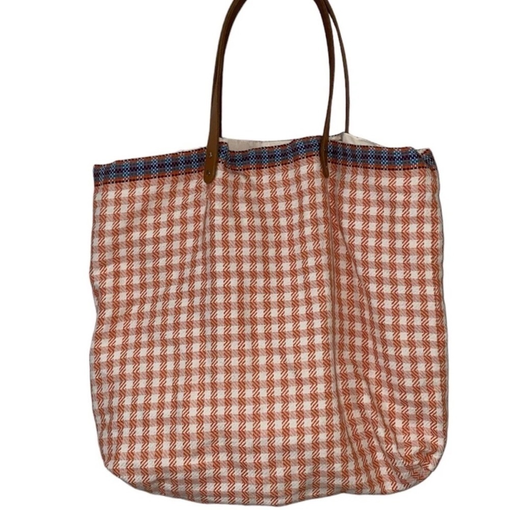 The Boon Supply Woven Fabric Tote with Leather Straps - Picture 7 of 7